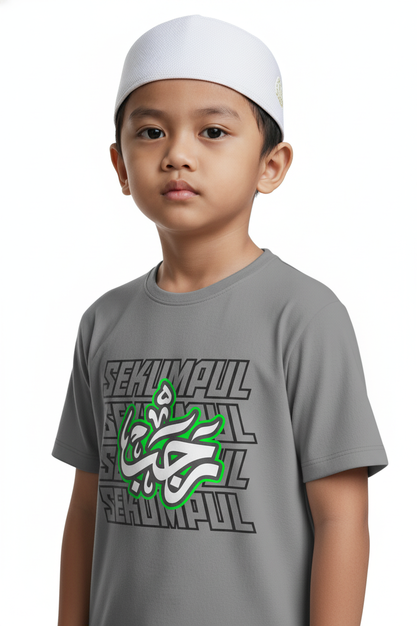 KAOS ANAK SEKUMPUL 5 RAJAB BAHAN TEBAL ADEM LEMBUT